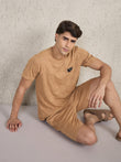Textured Square Coord Set - Brown