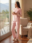 Velour Full Zip Coord Set - Powder Pink