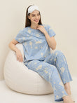 BambooSoft™ Oceanic Pattern Pyjama Set - Blue