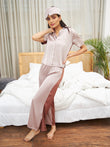 Luxe Comfort Button Down Palazzo Pyjama Set - Star Dust