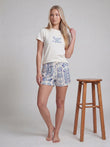 TruCotton™ Botanical Bliss Shorts Set - Light Grey