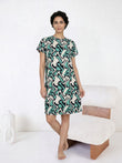 TruCotton™ Abstract Wave Nightdress - Dusty Green