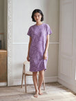 TruCotton™ Doodle Pattern Nightdress - Plum