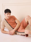 UltraLuxe™ Color Block Shorts Set - Apricot