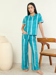 SoftCloud™ Tidal Stripe Coord Set - Aqua