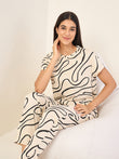 TruCotton™ Abstract Swirl Pyjama Set - Beige
