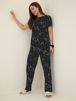 TruCotton™ Confetti Dots Pyjama Set - Black