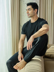 NapSoft™ Classic Henley Pyjama Set - Black
