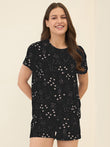 TruCotton™ Scattered Dot Shorts Set - Black