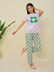 Bloom With Love Pyjama Set - Cosmic Purple