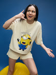 Minions Banana Whatcha Shorts Set - Cream