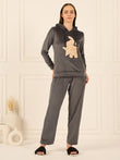Bunny Star Hooded Tracksuit - Dark Grey