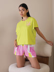 Chic Culture Shorts Set - Lime