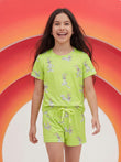 Crazy Bunny Short Set - Lime