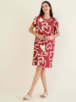 Playful Hearts Nightdress - Maroon