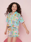 Toon Puzzle Short Set - Multi Color