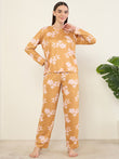 Scattered Floral Pyjama Set - Mustard