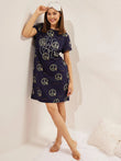 Snoopy Peace & Love Nightdress - Navy