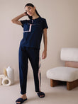 Love Peace Pyjama Set - Navy