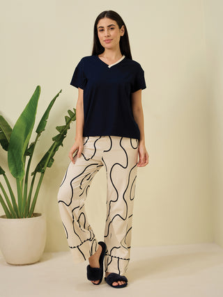 Abstract Wave Wide Pyjama Set