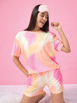 SoftCloud™ Cropped Bliss Swirl Shorts Set - Orange
