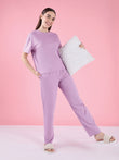 UltraLuxe™ Subtle Star Pyjama Set - Orchid Hush