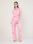 SoftCloud™ Round Neck Twinkle Star Pyjama Set - Pink