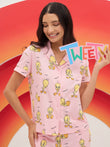 TruCotton™ Looney Tunes Tweety Bird Button Down Pyjama Set - Pink Lady