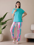 Artful Vibes Pyjama Set - Sea Gaze