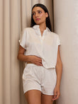 Luxe Stripe Shorts Set - Star White Stripe