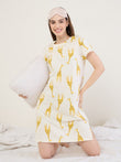 TruCotton™ Playful Giraffe Nightdress - Swan White