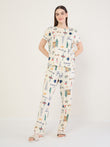 SoftCloud™ City Sketch Pyjama Set - Swan White