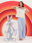 CottonEase™ Looney Tunes Always Cool Bugs Bunny Wide Leg Pyjama Set - Swan White