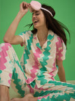 Snoopy Playful Waves Button Down Pyjama Set - Vanila Ice