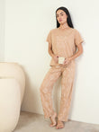 CottonEase™ Desert Mosaic Pyjama Set - Warm Taupe