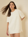 LuxSoft™ Simply Lazy Oversized Tee - Whipped Cream