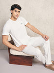 Jacquard Pyjama Set - White