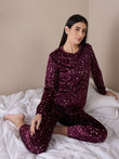 Starry Night Pyjama Set - Wine