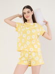 TruCotton™ Daisy Bloom Shorts Set - Yellow