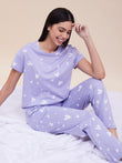 Sweet Hearts Pyjama Set - Purple Heather