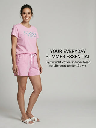 Funny Slogan Shorts Set