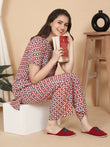Geometric Chain Pyjama Set - White Cream
