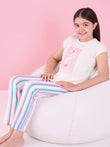 CottonEase™ Vivid Stripe Pyjama Set - Swan White