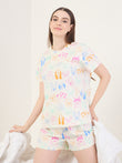 TruCotton™ Playful Pups Shorts Set - Swan White