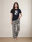 TruCotton™ Botanical Tee Pyjama Set - Black