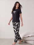 TruCotton™ Calmness Floral Pyjama Set - Black