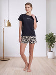 TruCotton™ Simplicity Graphic Shorts Set - Black