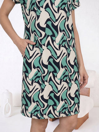 TruCotton<sup>TM</sup> Abstract Wave Nightdress