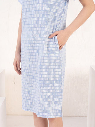 TruCotton™ Blue Geometric Nightdress