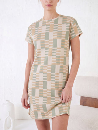 TruCotton™ Cloud Cream Geometric Nightdress